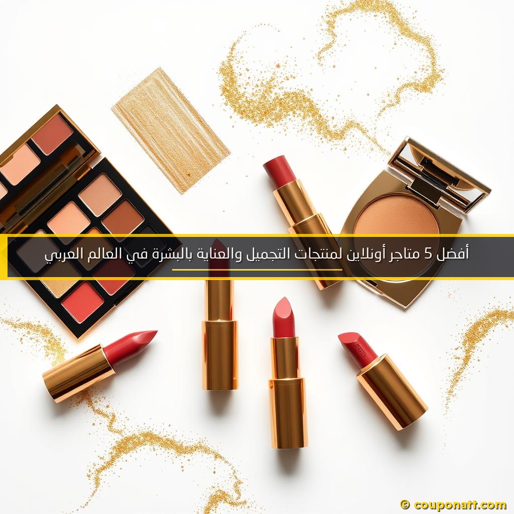 أفضل 5 متاجر أونلاين لمنتجات التجميل والعناية بالبشرة في العالم العربي