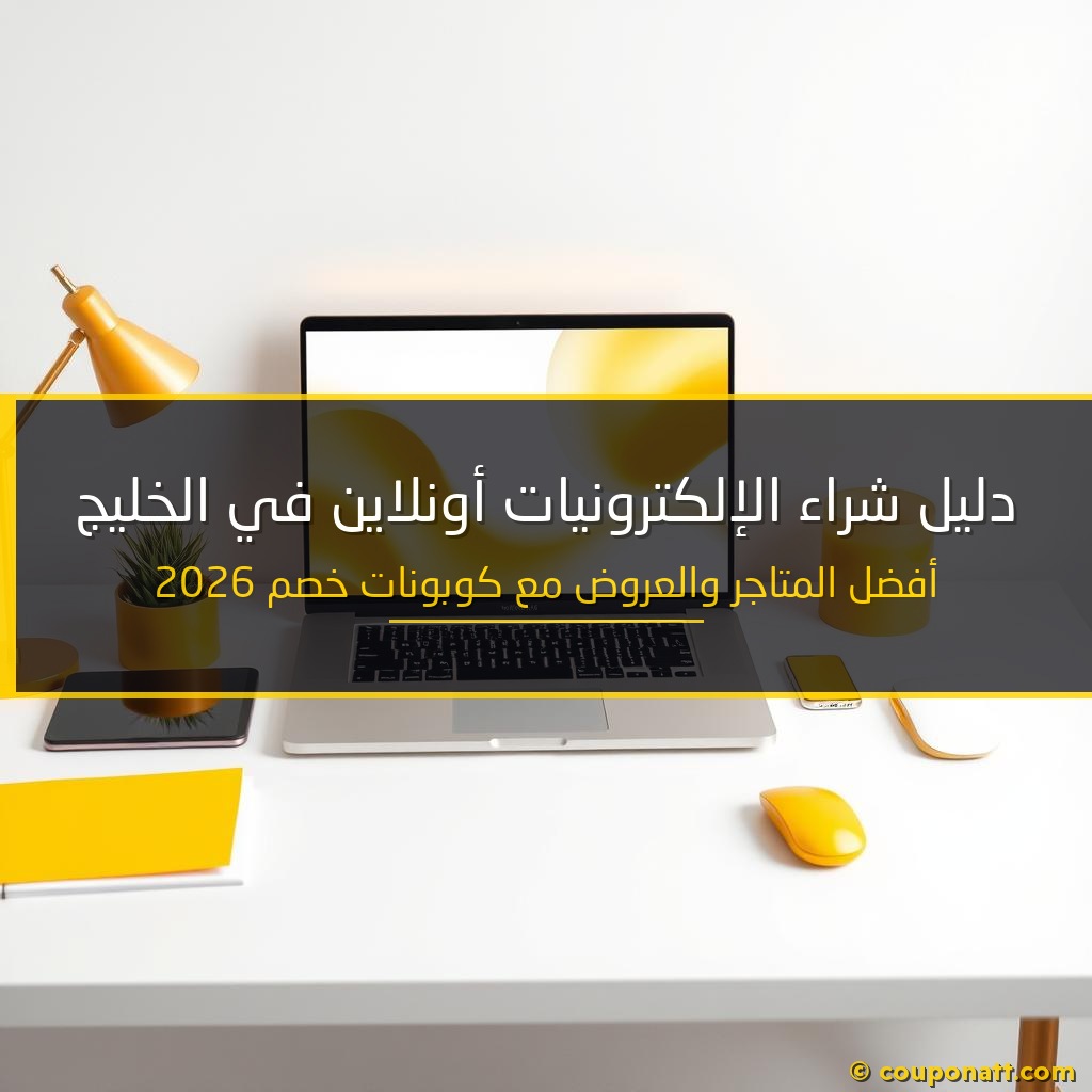 دليل شراء الإلكترونيات أونلاين في الخليج — أفضل المتاجر والعروض مع كوبونات خصم 2026
