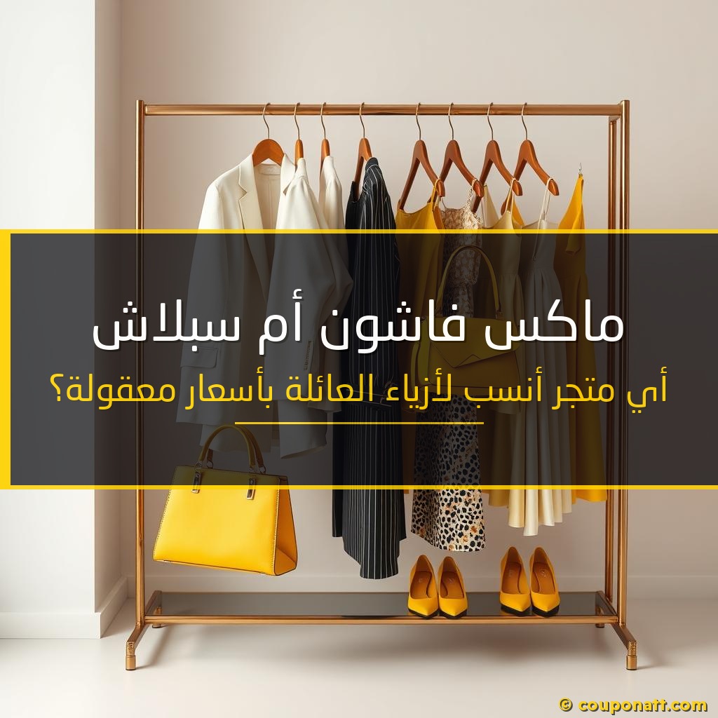 ماكس فاشون أم سبلاش — أي متجر أنسب لأزياء العائلة بأسعار معقولة؟
