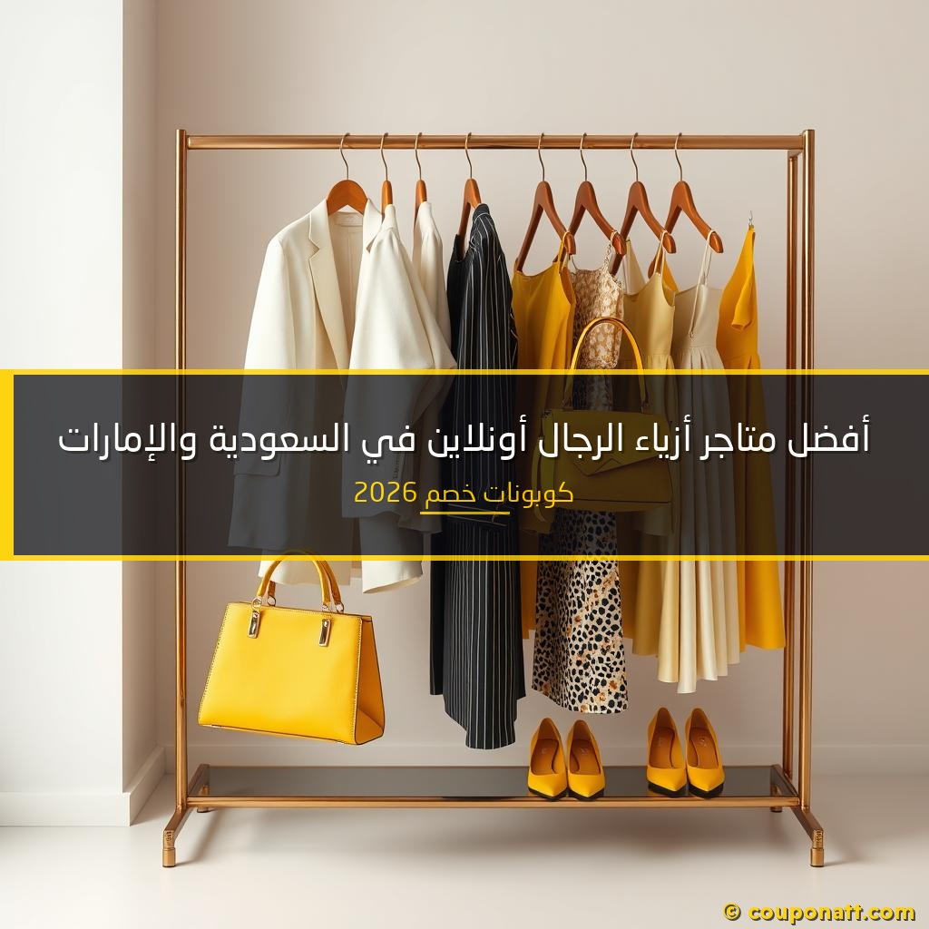 أفضل متاجر أزياء الرجال أونلاين في السعودية والإمارات — كوبونات خصم 2026