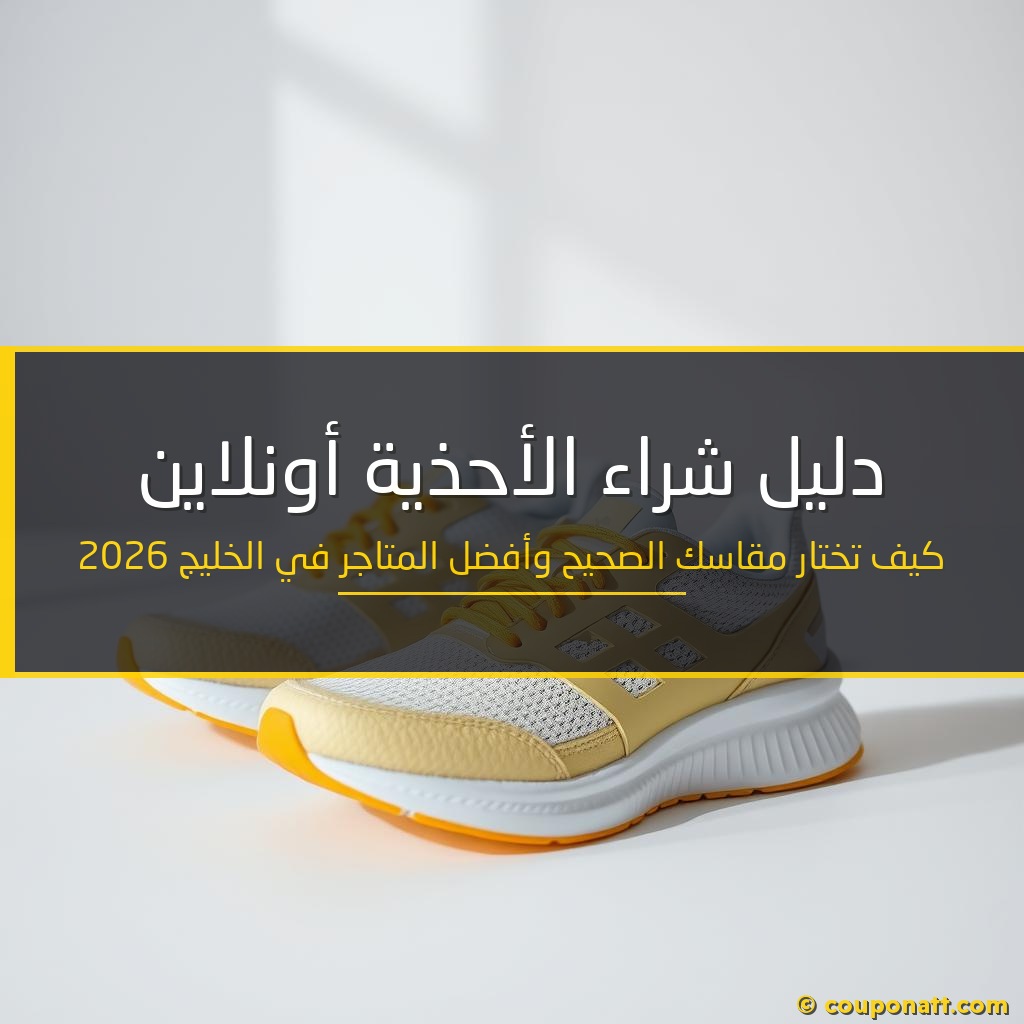 دليل شراء الأحذية أونلاين — كيف تختار مقاسك الصحيح وأفضل المتاجر في الخليج 2026