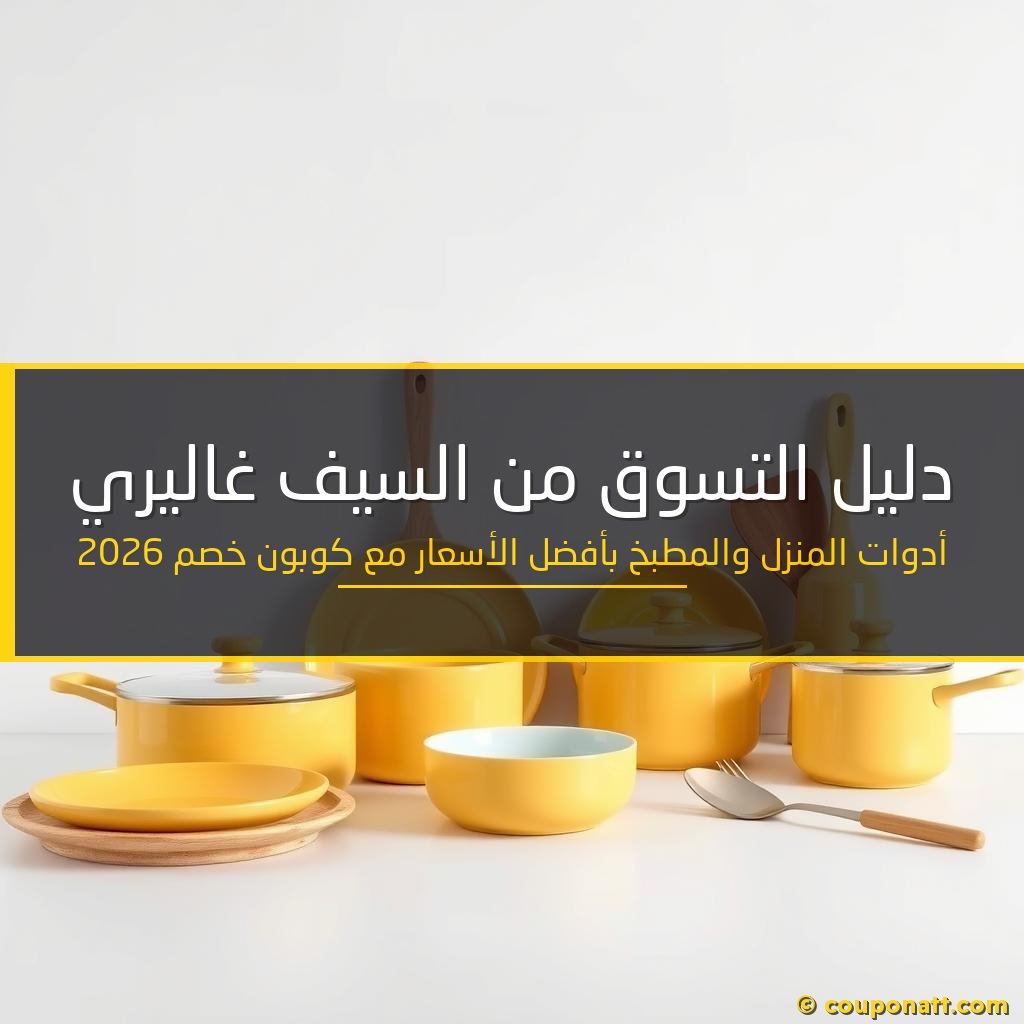 دليل التسوق من السيف غاليري — أدوات المنزل والمطبخ بأفضل الأسعار مع كوبون خصم 2026