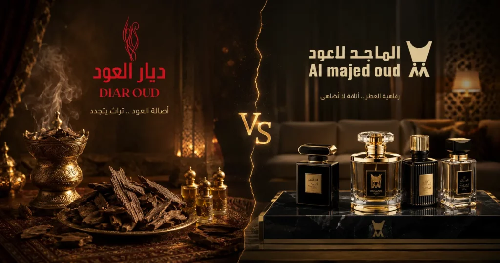الماجد للعود أم ديار العود - مقارنة أفضل عطور وبخور أونلاين